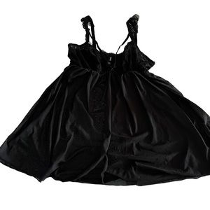 Torrid Black Lingerie Nighty in Black with Lace Plus Size 2X